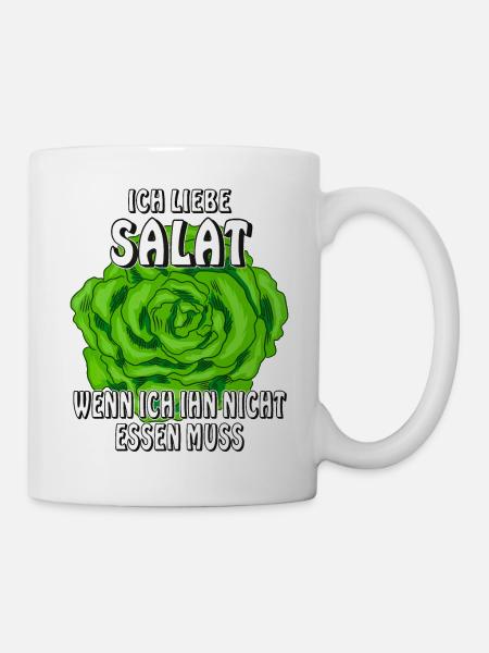 ICH LIEBE SALAT - Tasse - Weiß
