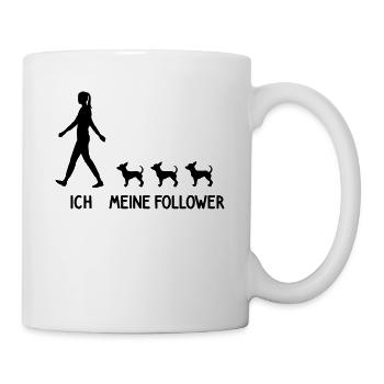 Ich Meine Follower Chihuahua Hund Hunde Züchter - Tasse - Weiß - Rechts