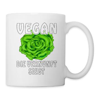 SALAT VEGAN DIE VERNUNFT SIEGT - Tasse - Weiß - Rechts