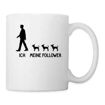 Ich Meine Follower Chihuahua Hund Hunde Züchter - Tasse - Weiß - Rechts