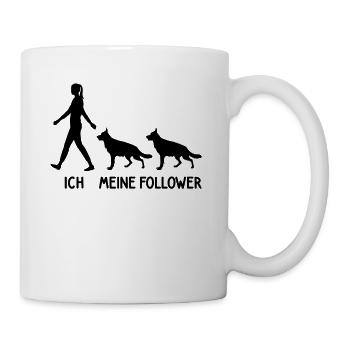Ich Meine Follower Schäferhund Hunde Züchter Hund - Tasse - Weiß - Rechts