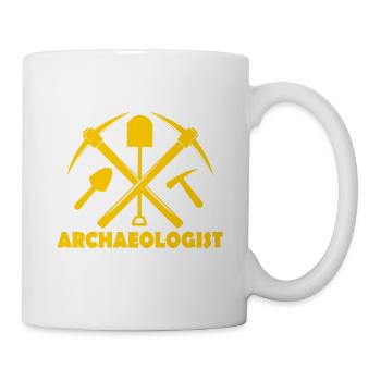 Born to be an archaeologist artifact archaeology - Mug - white - Right