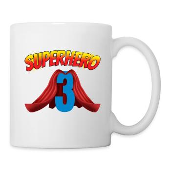 Ce petit super-héros a 3 ans - Mug blanc - blanc - Droite