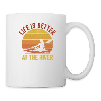 Rowing Canoe Kajak Life Is Better On The River - Mug - white - Right
