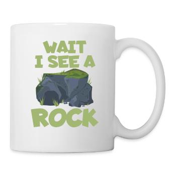 Attendez, je vois un artefact d’archéologue rupestre - Mug blanc - blanc - Droite