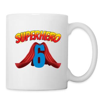 Ce petit super-héros a 6 ans - Mug blanc - blanc - Droite