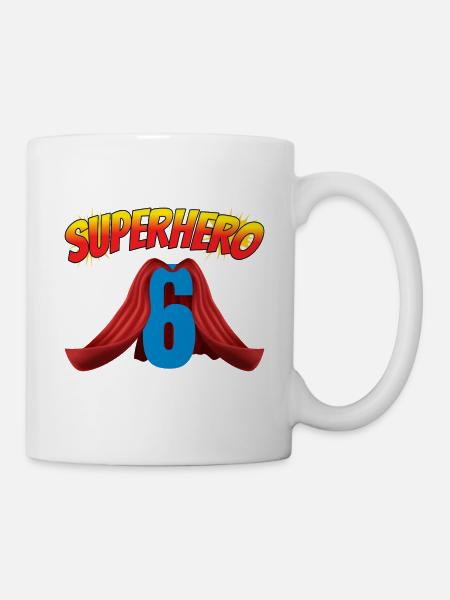 Dieser Kleine Superheld Ist 6 Geburtstag - Tasse - Weiß