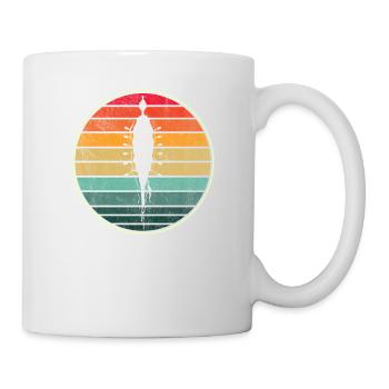 Retro Rudern Crew Boot Vintage Rower Row Team Spaß - Tasse - Weiß - Rechts