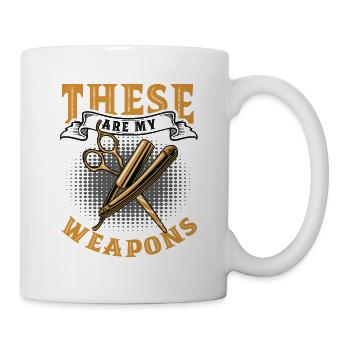 Ce sont mes armes dans le salon de coiffure - Mug blanc - blanc - Droite