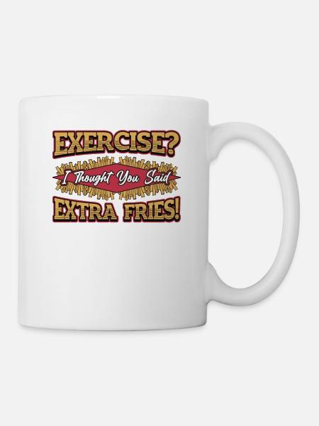 Extra Pommes Frites - Tasse - Weiß
