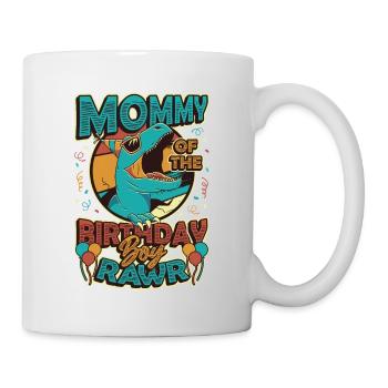Dinosaurier Mama des Geburtstags Jungen - Tasse - Weiß - Rechts