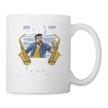 Don't Make Me Use My Saxophone Voice - Tasse - Weiß - Rechts