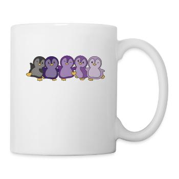 Enbian Flag Pride LGBTQ süße Pinguin - Tasse - Weiß - Rechts