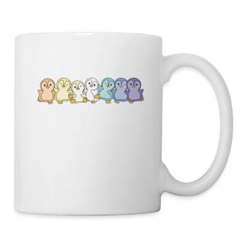 genderfaun Flag Pride LGBTQ süße Pinguin - Tasse - Weiß - Rechts