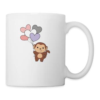 cupioromantic Flagge Ballon Herz Pride LGBTQ Affe - Tasse - Weiß - Rechts