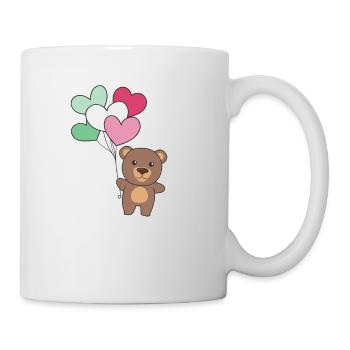 abrosexuell Flagge Ballon Herzen Pride LGBTQ Bär - Tasse - Weiß - Rechts