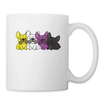 Nonbinary Flag French Bulldog Pride LGBTQ Hunde - Tasse - Weiß - Rechts