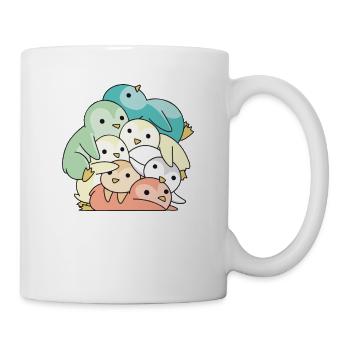 genderfloren Flag Pride LGBTQ süße Pinguin - Tasse - Weiß - Rechts