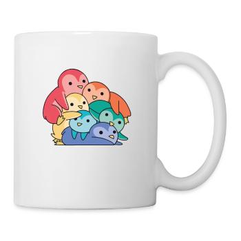 Rainbow Flag Gay Pride LGBTQ Pinguin süßer Pinguin - Tasse - Weiß - Rechts