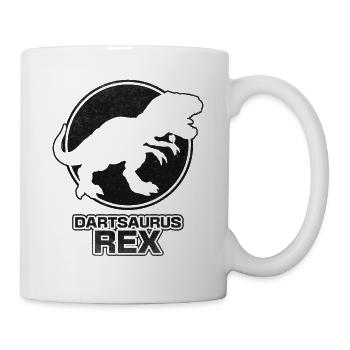 Dartsaurus Rex Darts jouer Dino Darts joueur - Mug blanc - blanc - Droite