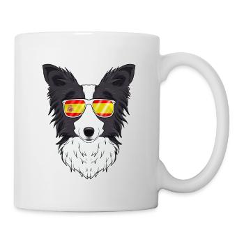 Border Collie I Spain Sunglasses I Spanish Flag - Tasse - Weiß - Rechts