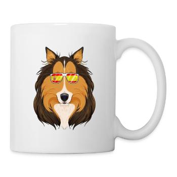 Collie I Spain Sunglasses I Spanish Flag - Tasse - Weiß - Rechts