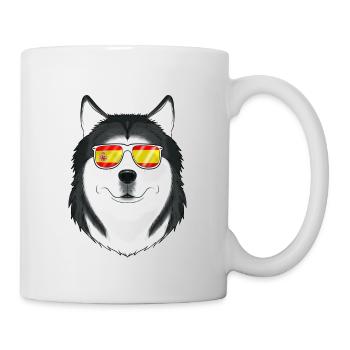 Husky I Spain Sunglasses I Spanish Flag - Tasse - Weiß - Rechts