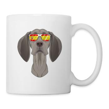 Weimaraner I Spain Sunglasses I Spanish Flag - Tasse - Weiß - Rechts