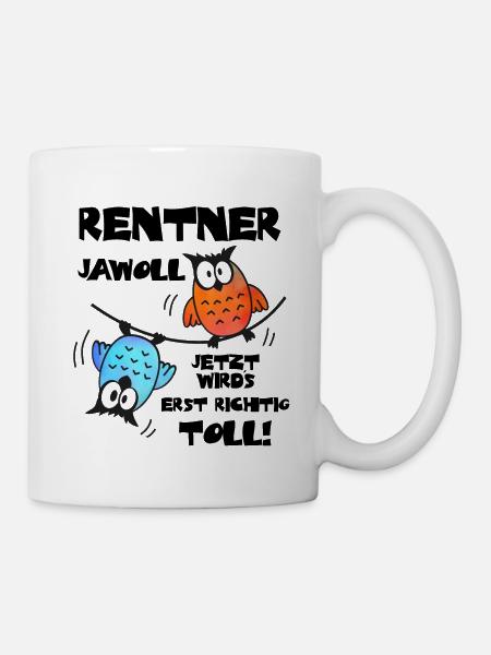 Geschenk Rente Pension Mann Frau Rentner - Tasse - Weiß