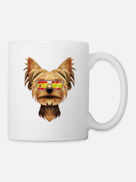 Yorkshire Terrier I Spain Sunglasses I Spanish - Tasse - Weiß
