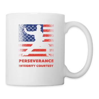 Cool drapeau américain USA Taekwondo - Mug blanc - blanc - Droite