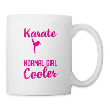 Je suis une fille de karaté, tout comme une normale - Mug blanc - blanc - Droite