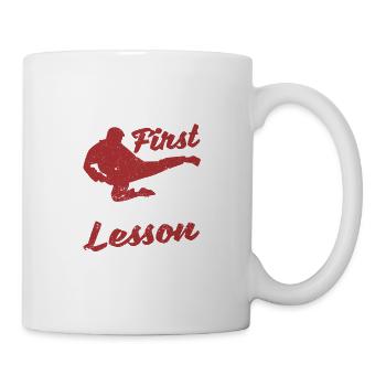 Kampfkunst Touch Me und deine erste Taekwondo - Tasse - Weiß - Rechts