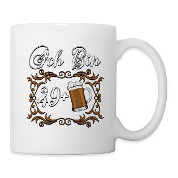 Ich bin 49 + 50. Geburtstag - Tasse - Weiß - Rechts