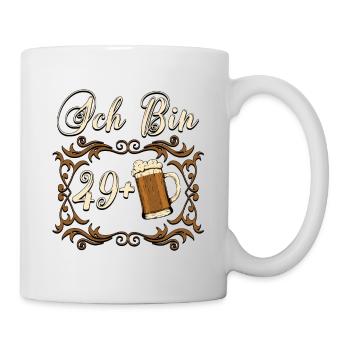 Ich bin 49 + 50. Geburtstag - Tasse - Weiß - Rechts