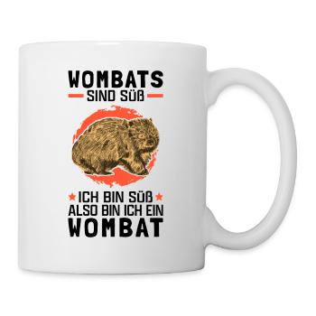 Wombats sind süß Beuteltier Wombat - Tasse - Weiß - Rechts
