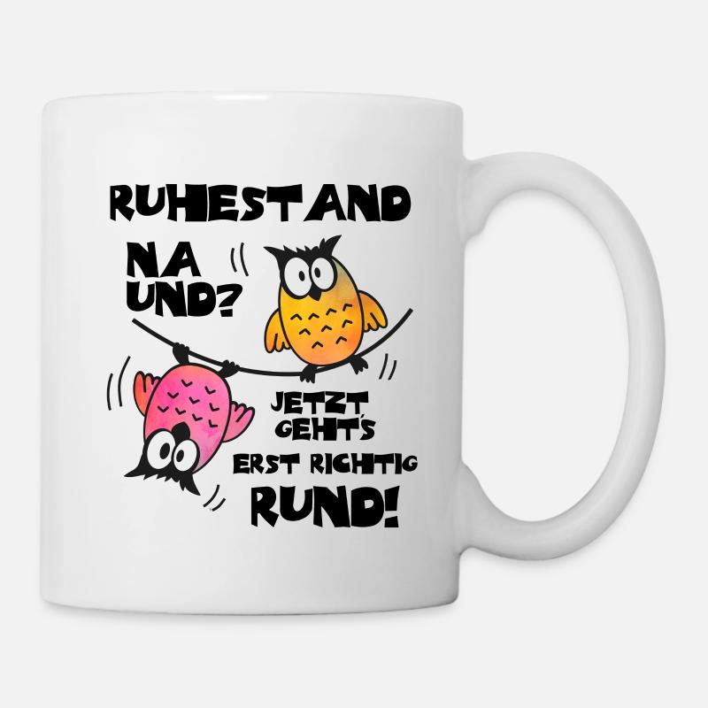 Geschenk Rente Pension Mann Frau Rentner - Tasse - Weiß