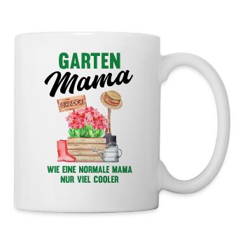 Garten Mama Lustiger Spruch Geschenk Damen - Tasse - Weiß - Rechts