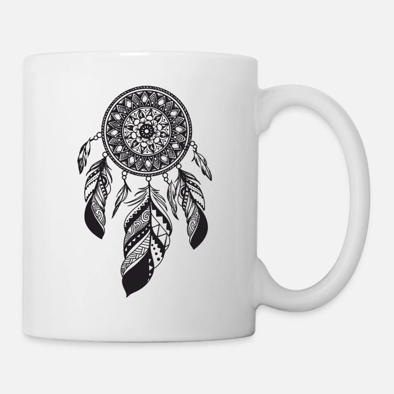 MANDALAS FEATHERS Traumfänger Mandala - Tasse - Weiß