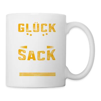 Glück ist wenn mir niemand auf den Sack geht - Tasse - Weiß - Rechts