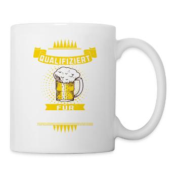 Endlich Qualifiziert für Ü30 Party Geschenk - Tasse - Weiß - Rechts