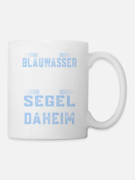 Auf dem Blauwasser unterm Segel Boot Meerliebhaber - Tasse - Weiß