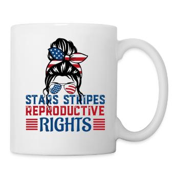 Stars Stripes Reproduktive Rechte 4. Juli Mama - Tasse - Weiß - Rechts