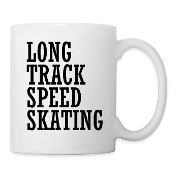 Long Track Speed Skating Funny Speed Skater - Mug - white - Right