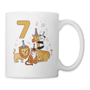 9 Years Animals Zoo 9th Birthday Kids Gift - Mug - white - Right