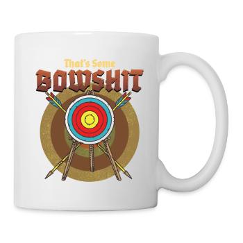 Bogenschütze und Zielscheiben Design Lustiges - Tasse - Weiß - Rechts