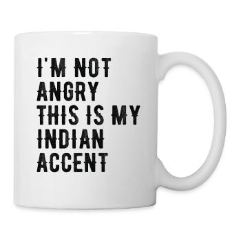 Je ne suis pas en colère contre mon accent indien - Mug blanc - blanc - Droite