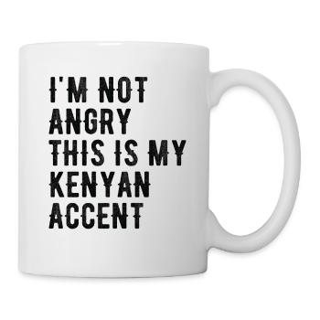Je ne suis pas méchant, mon accent kenyan - Mug blanc - blanc - Droite