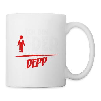 Ich bin der Depp Bräutigam - Tasse - Weiß - Rechts