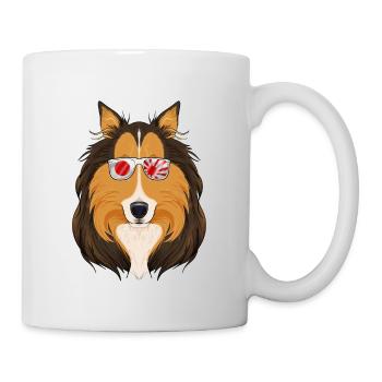 Collie Japan Sunglasses I Japanese Flag - Tasse - Weiß - Rechts